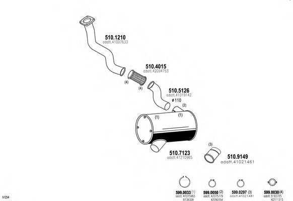 ASSO ARTTRUCK614 Exhaust System